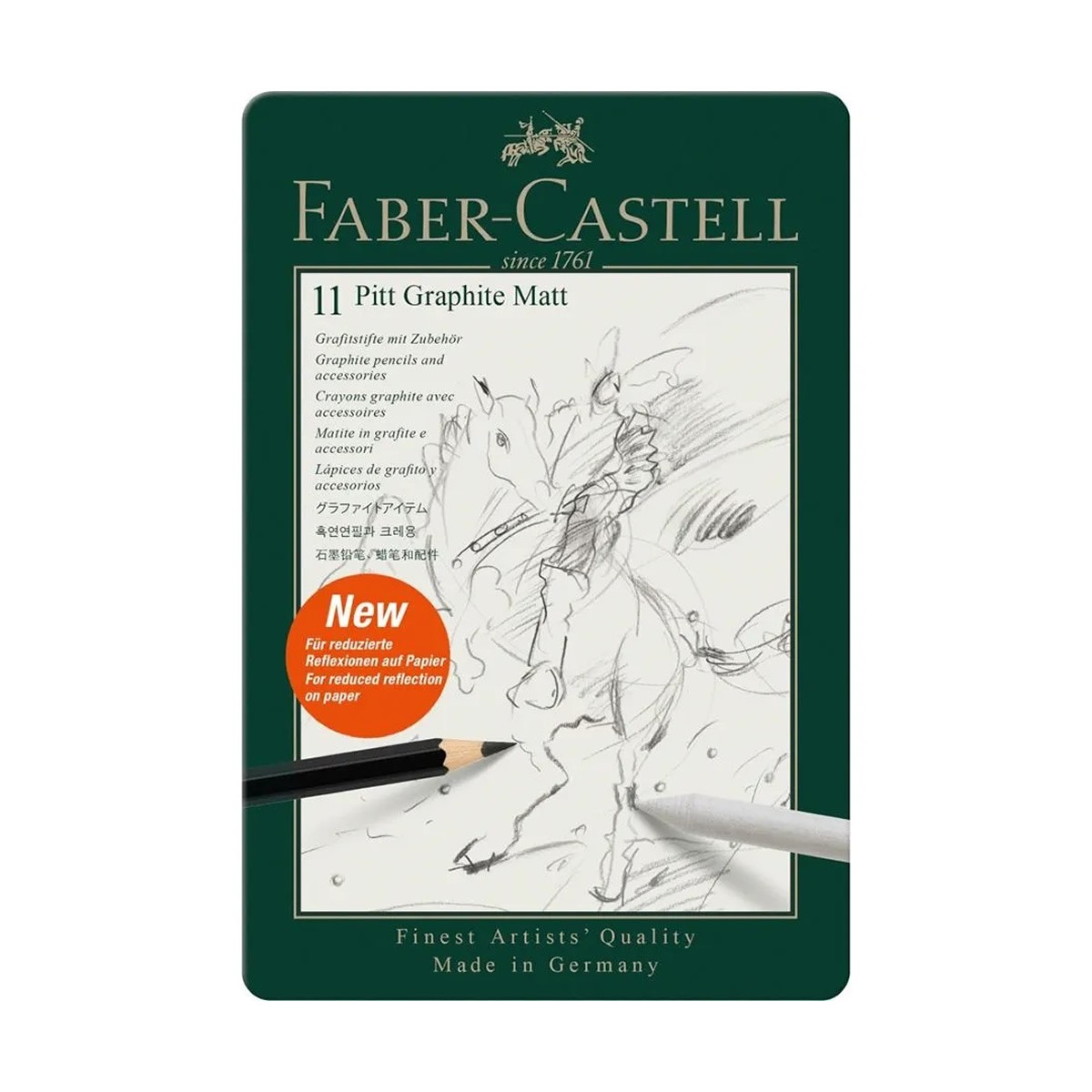 Faber-Castell Σετ Pitt Graphite Matt 11τεμ. σε Μεταλλική Κασετίνα