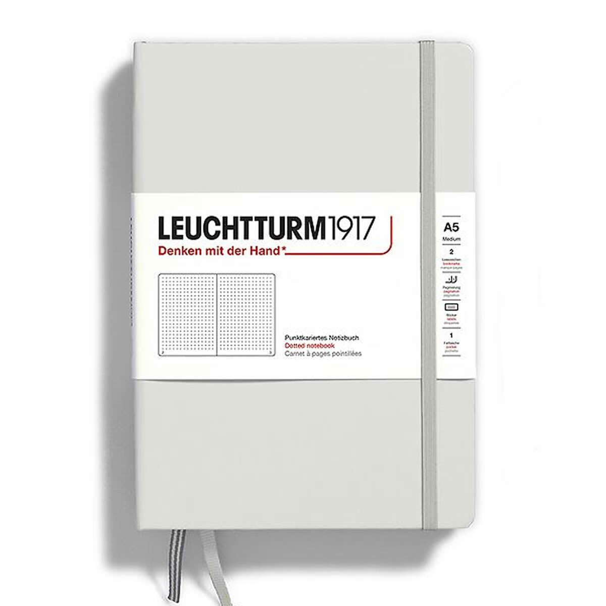 LEUCHTTURM1917 Natural Colors Σημειωματάριο Α5 Σκληρό Εξώφυλλο Light Grey - Κουκκίδες