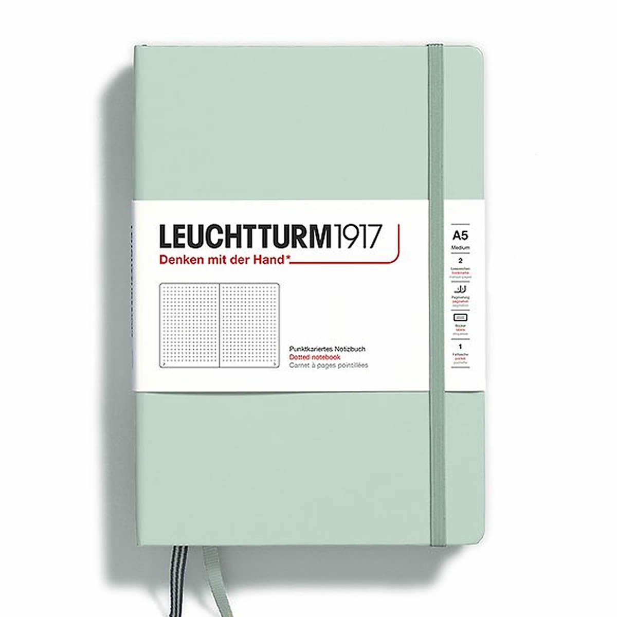 LEUCHTTURM1917 Natural Colors Σημειωματάριο Α5 Σκληρό Εξώφυλλο Mint Green - Κουκκίδες