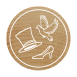 COLOP Arts & Crafts Woodies Ξύλινη Σφραγίδα Cylinder - Dove - Wedding Shoe