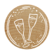COLOP Arts & Crafts Woodies Ξύλινη Σφραγίδα Glasses of Champagne