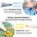 Ohuhu Honolulu Plus Series Σετ Μαρκαδόρων 36 Χρωμάτων Supreme Rubber Brush & Chisel