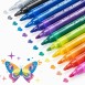 Ohuhu Metallic Marker Σετ 12 Μαρκαδόροι Νερού με Glitter