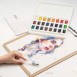 HIMI Κασετίνα Watercolour 24 Χρωμάτων σε Half-Pans με πινέλο