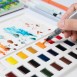 HIMI Κασετίνα Watercolour 24 Χρωμάτων σε Half-Pans με πινέλο
