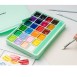 HIMI Σετ 24 Χρωμάτων Jelly Cup Gouache με 3 Πινέλα & Παλέτα Ανάμιξης - Green Case Edition