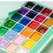 HIMI Σετ 24 Χρωμάτων Jelly Cup Gouache με 3 Πινέλα & Παλέτα Ανάμιξης - Green Case Edition