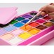 HIMI Σετ 24 Χρωμάτων Jelly Cup Gouache με  3 Πινέλα & Παλέτα Ανάμιξης - Pink Case Edition