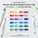 OHUHU Honolulu Alcohol Art Markers Σετ Μαρκαδόρων 24 Βασικών Χρωμάτων Brush & Chisel