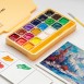 HIMI Σετ 18 Χρωμάτων Jelly Cup Gouache με 3 Πινέλα & Παλέτα Ανάμιξης - Yellow Case Edition