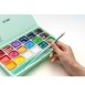 HIMI Σετ 18 Χρωμάτων Jelly Cup Gouache με 3 Πινέλα & Παλέτα Ανάμιξης - Green Case Edition