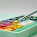 HIMI Σετ 18 Χρωμάτων Jelly Cup Gouache με 3 Πινέλα & Παλέτα Ανάμιξης - Green Case Edition