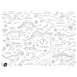Tiny Ink Sτudio Παιδικό Σουπλά για Ζωγραφική DINOSAURS