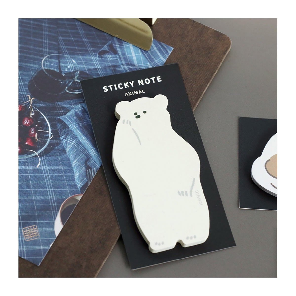 Sticky Note Animal White Bear Αυτοκόλλητα Χαρτάκια