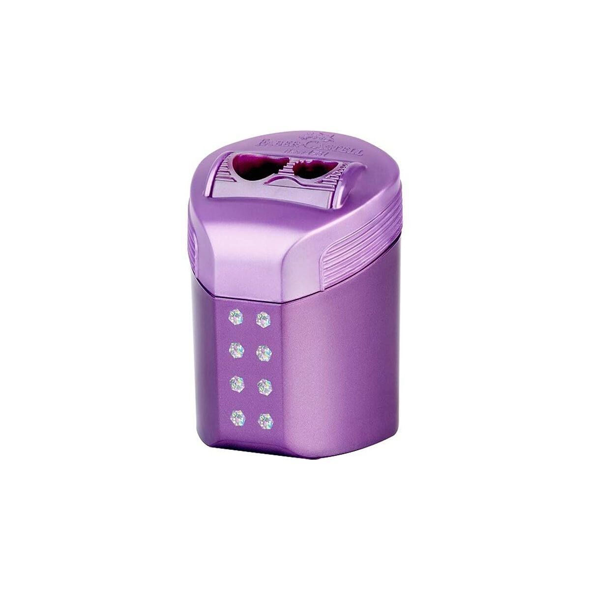 Faber-Castell Διπλή Ξύστρα Roll-on Sparkle Metallic Violet