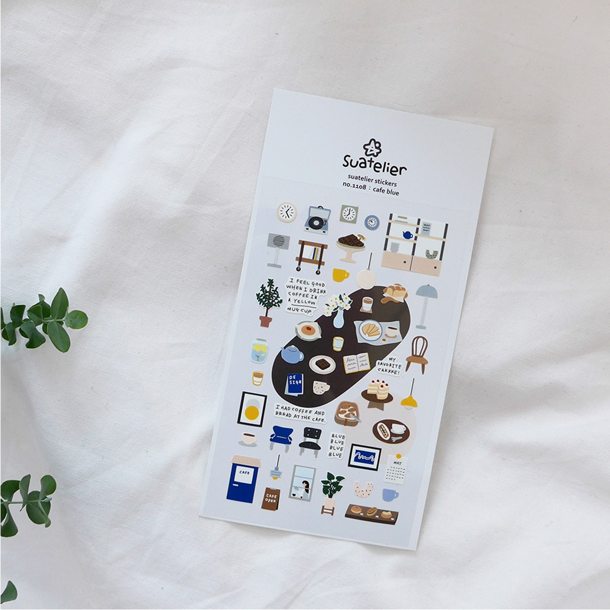 Suatelier Design Αυτοκόλλητα Daily Deco Cafe blue