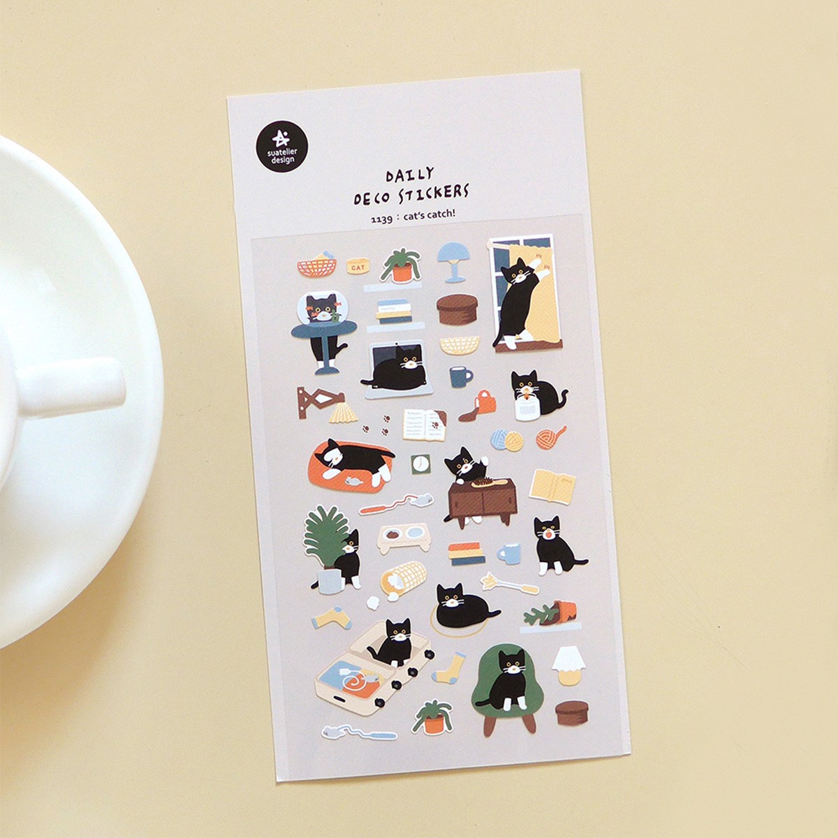 Suatelier Design Αυτοκόλλητα Daily Deco Cat's Catch!