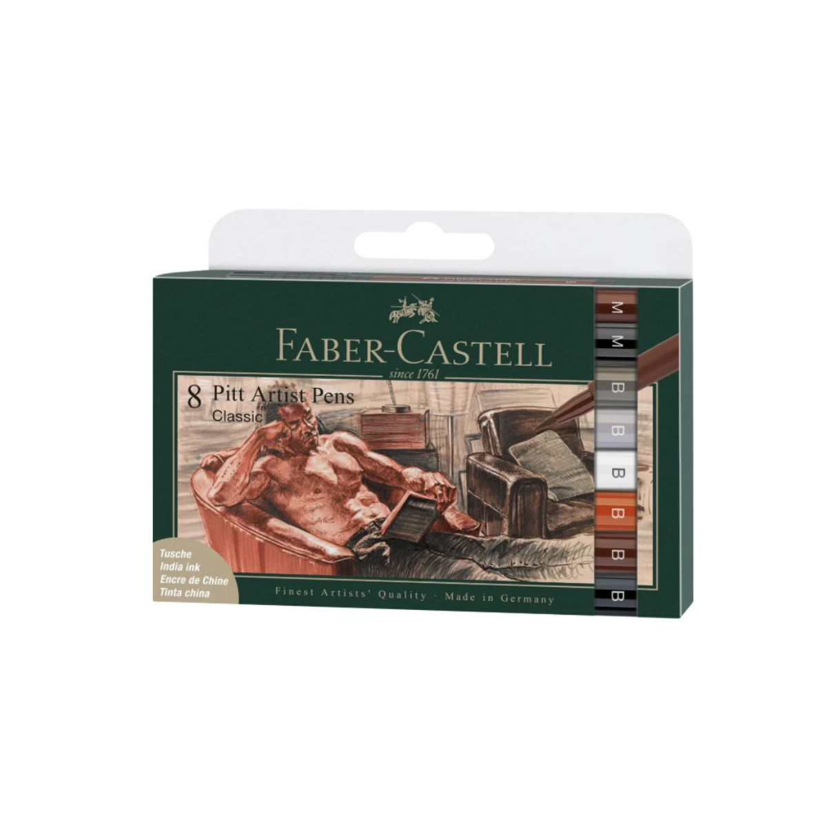 Faber Castell Σετ 8 Μαρκαδόρων Pitt Artist Pen Brush India ink