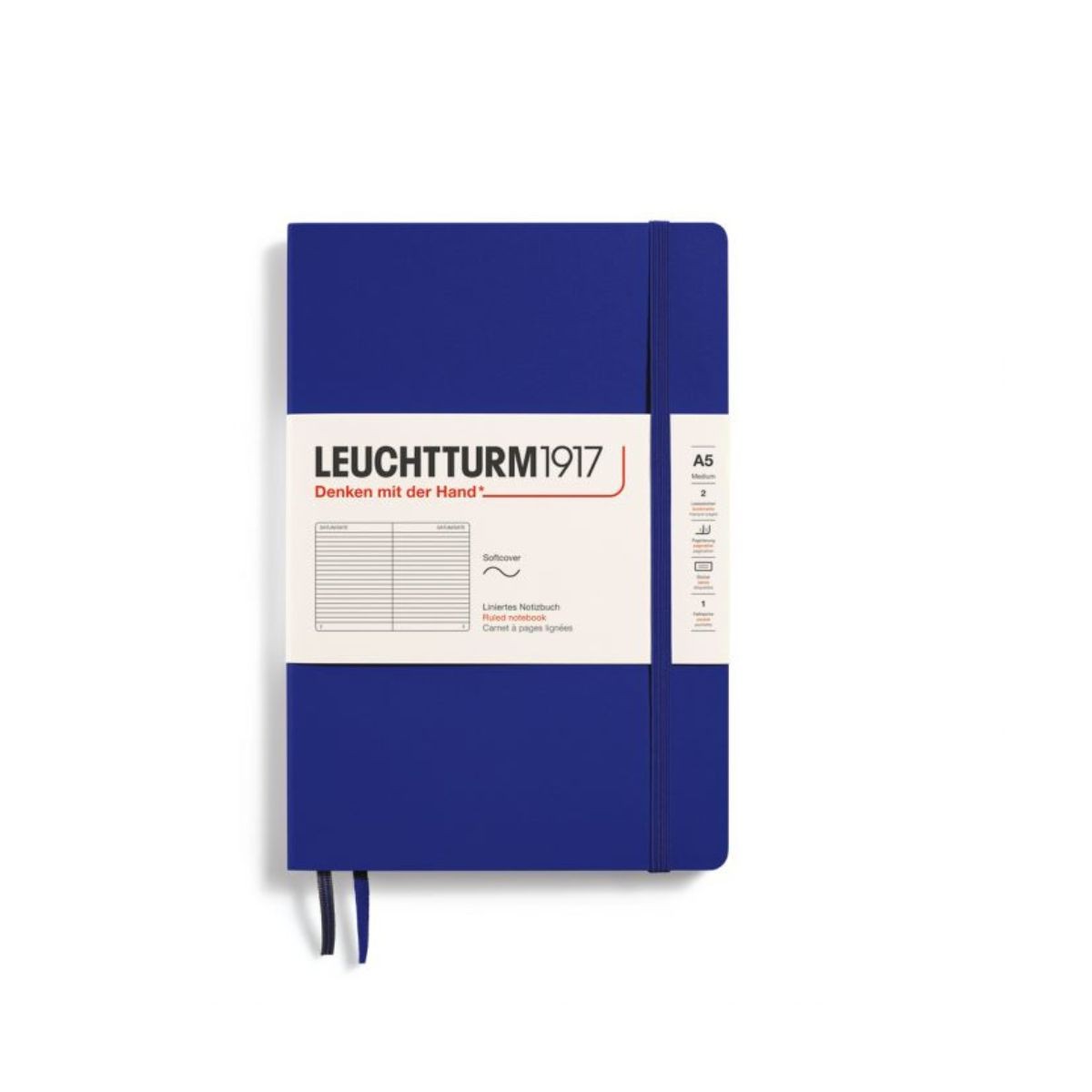 LEUCHTTURM1917 Σημειωματάριο Α5 Μαλακό Εξώφυλλο 123φ. Ink - Ριγέ