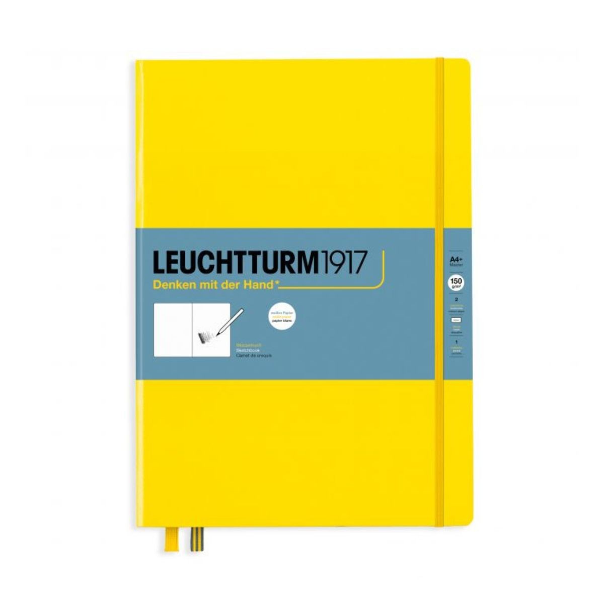LEUCHTTURM1917 Sketchbook Α4+ Σκληρό Εξώφυλλο Lemon – Λευκές Σελίδες 150gsm