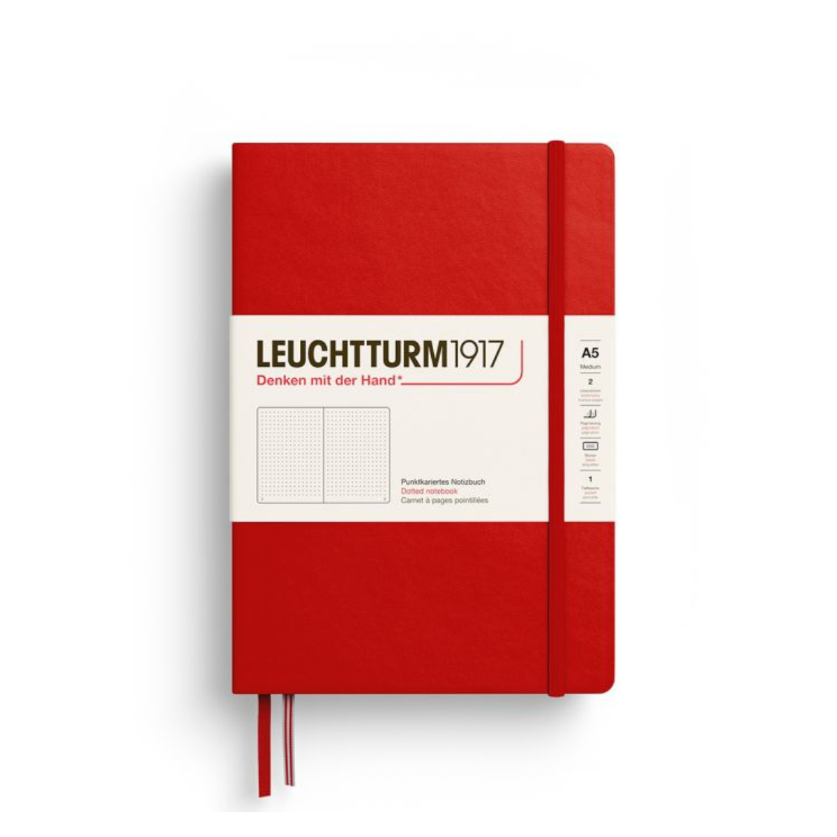 LEUCHTTURM1917 Σημειωματάριο Α5 Σκληρό Εξώφυλλο 251φ. Cherry - Κουκκίδες
