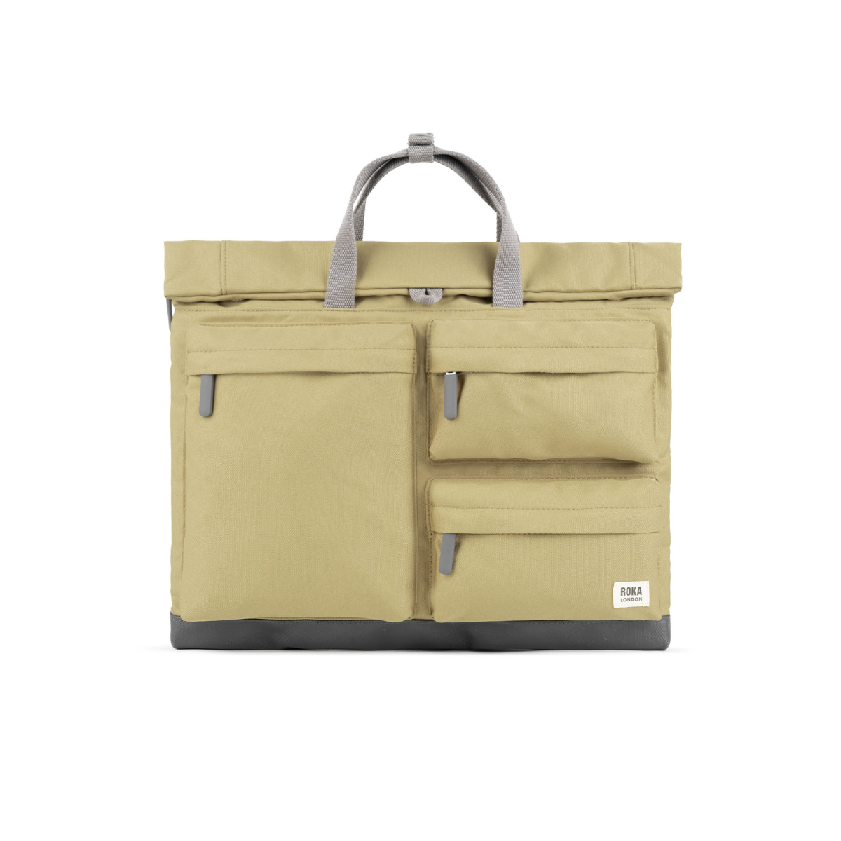 ROKA London Blackfriars Τσάντα Ώμου Messenger Khaki από Ανακυκλωμένο Canvas Large 4.2L