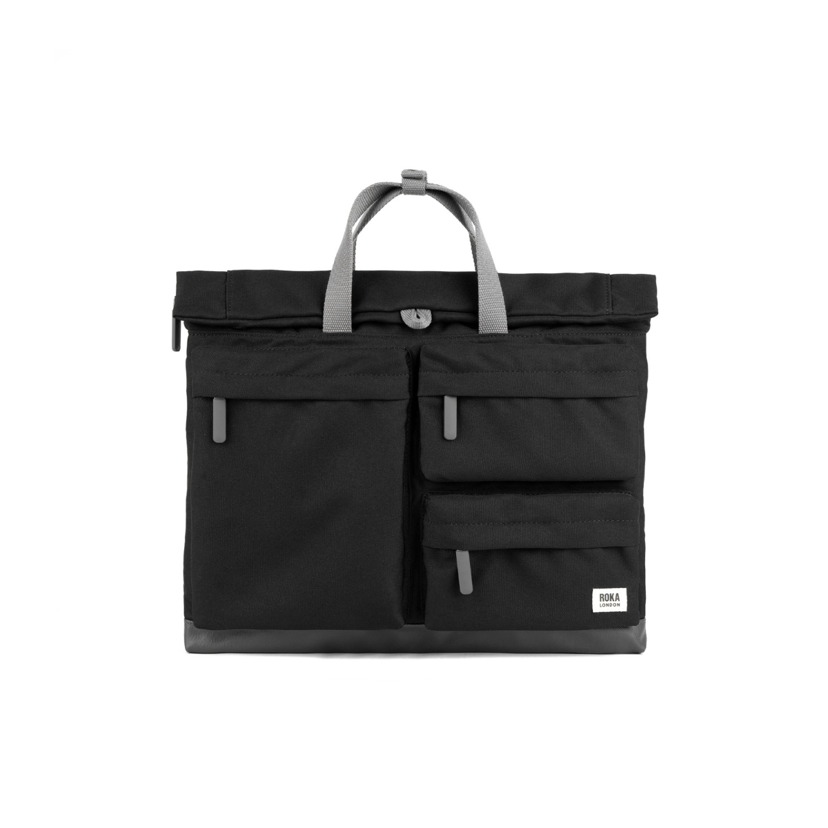 ROKA London Blackfriars Τσάντα Ώμου Messenger Ash από Ανακυκλωμένο Canvas Large 4.2L