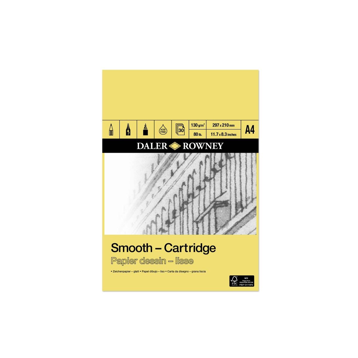 Daler-Rowney Μπλοκ Smooth Cartridge Α5 130γρ. 30φ.