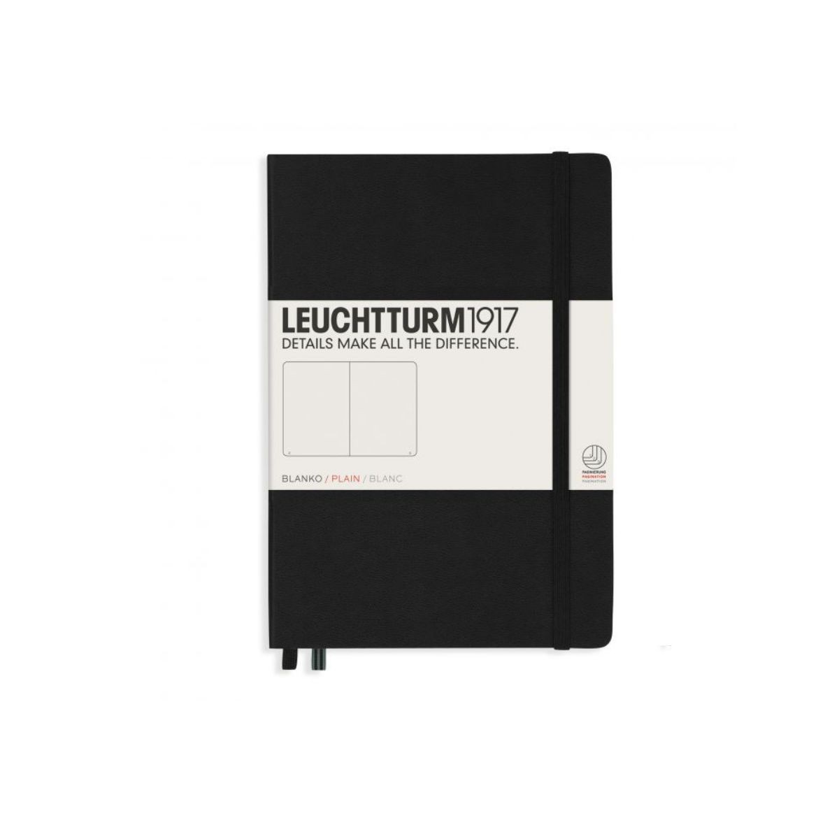 LEUCHTTURM1917 Σημειωματάριο Α5 Σκληρό Εξώφυλλο 251φ. Μαύρο - Λευκές Σελίδες