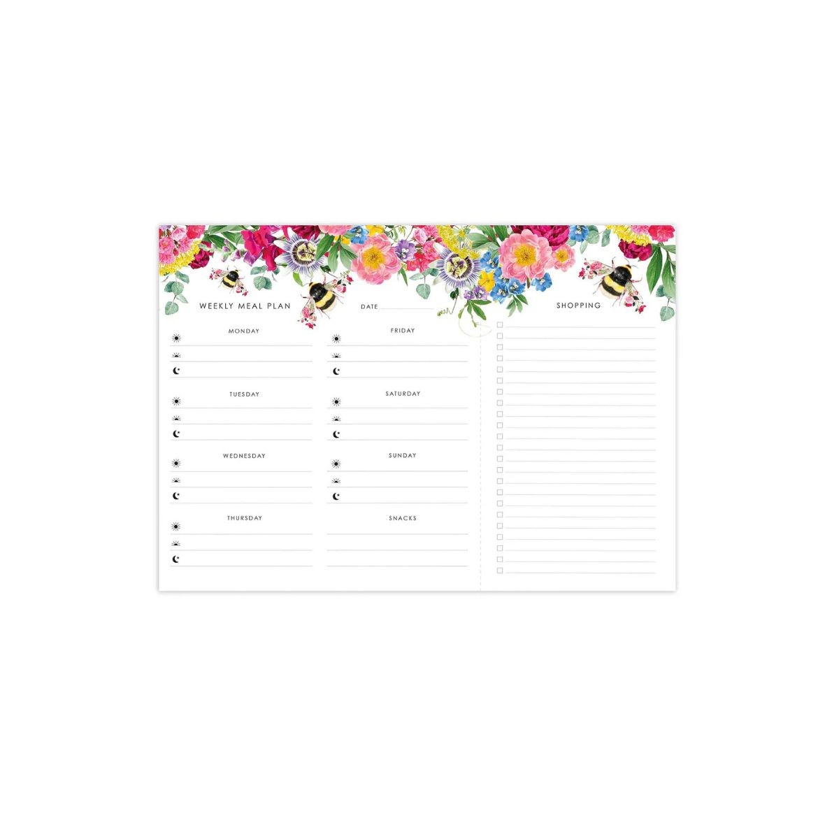Lola Design Μαγνητικό Εβδομαδιαίο Πρόγραμμα Διατροφής Botanical Bee