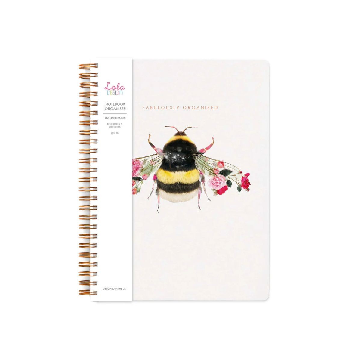 Lola Design Σπιράλ Τετράδιο Οργάνωσης B5 Bee