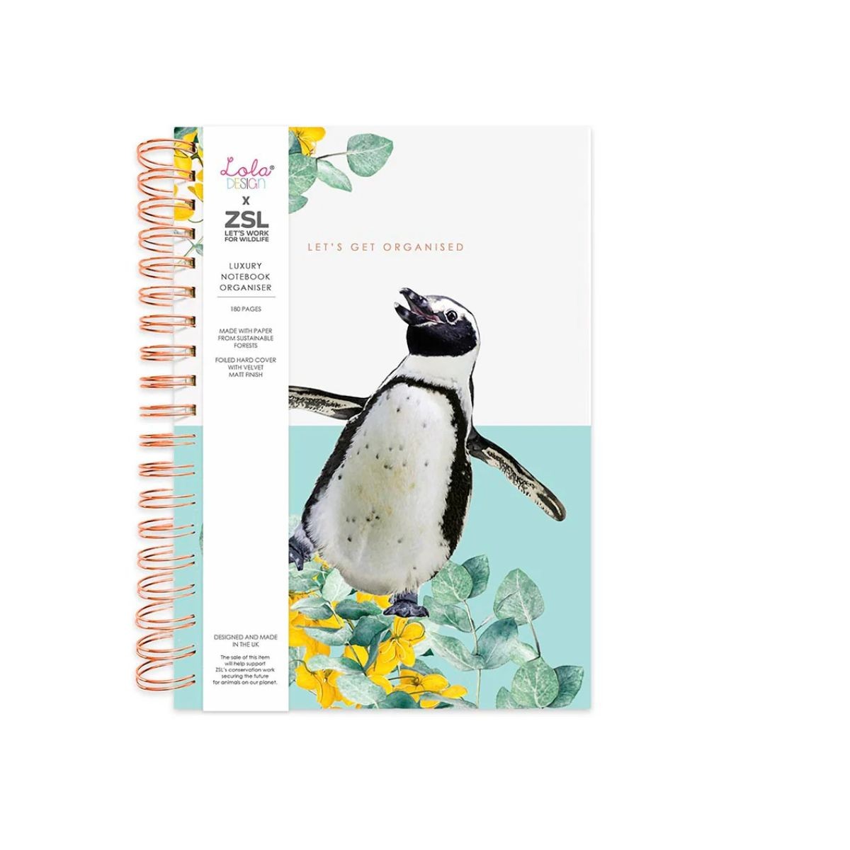 Lola Design Σπιράλ Τετράδιο Οργάνωσης B5 Penguin