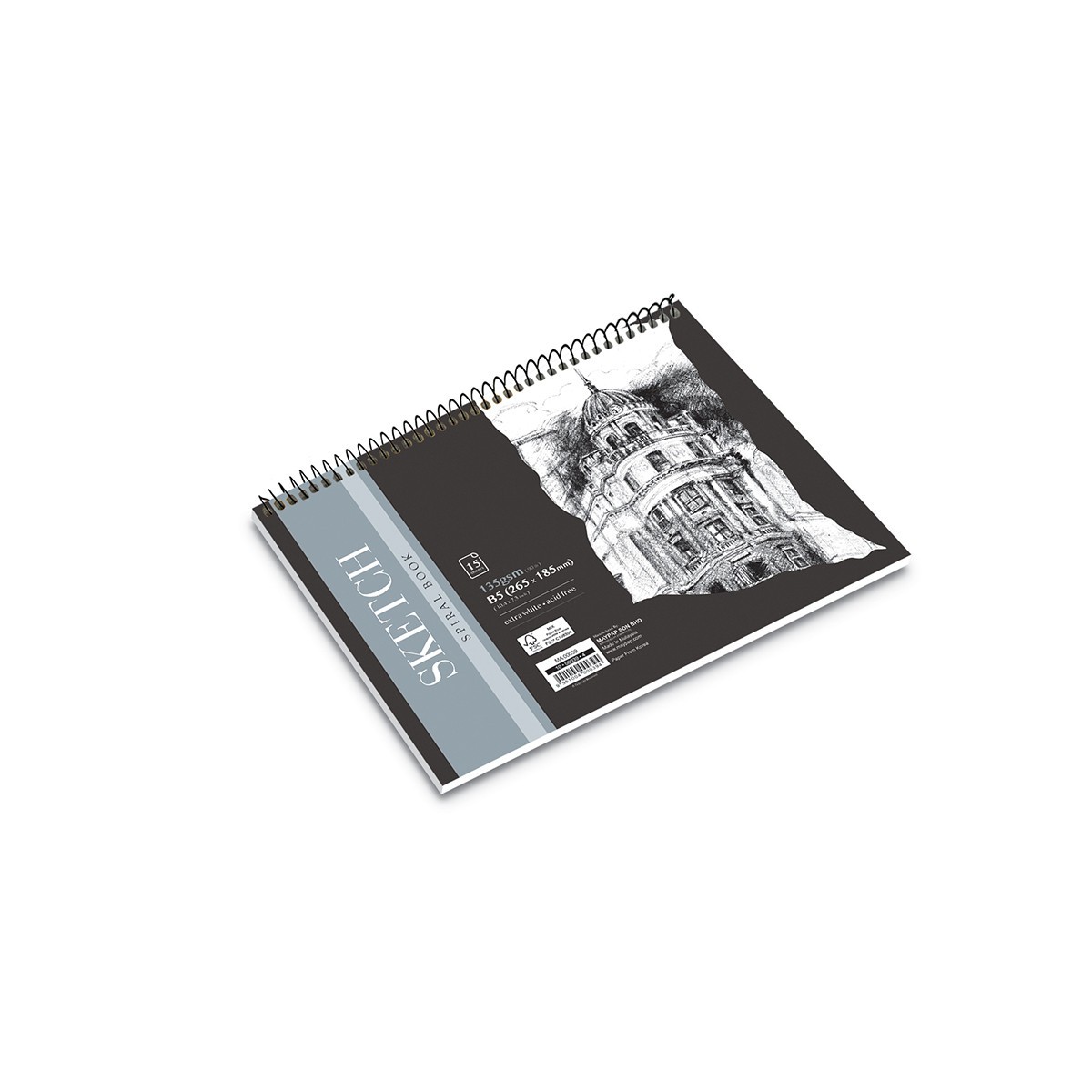 MAYART Creativity - DroiArte Series Spiral Sketch Book B5
