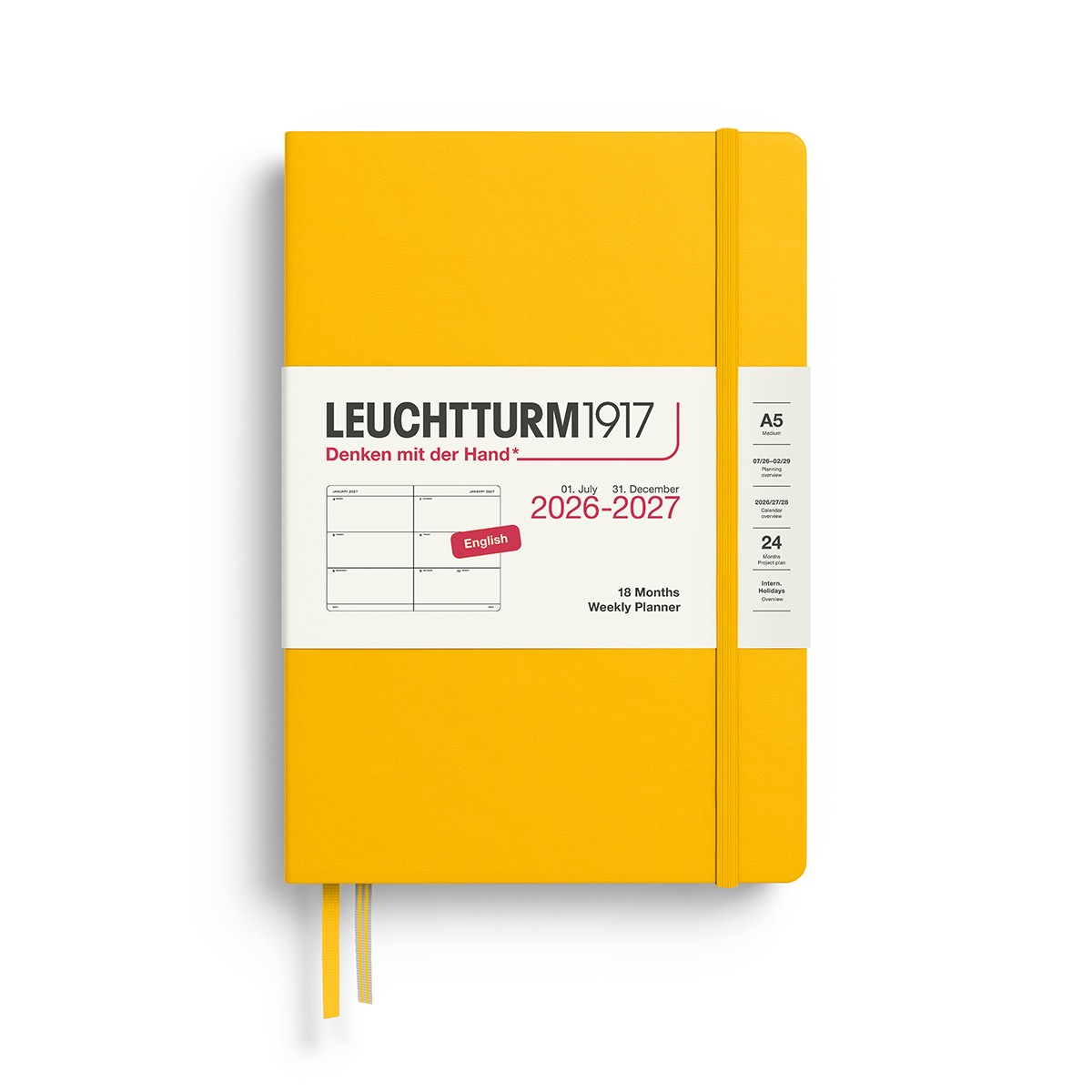 LEUCHTTURM1917 Ακαδημαϊκό Εβδομαδιαίο Planner 2026 - 2027 A5 -Sunflower