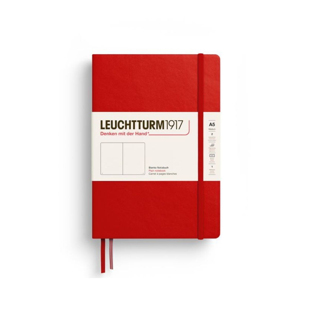 LEUCHTTURM1917 Σημειωματάριο Α5 Σκληρό Εξώφυλλο 251φ. Cherry - Λευκές Σελίδες