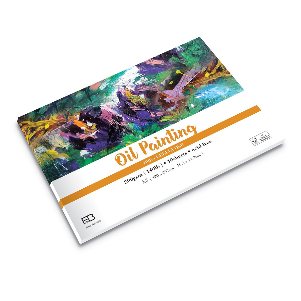 MAYART Creativity - 100% Cellulose FB series - Oil Painting Paper Pad A3