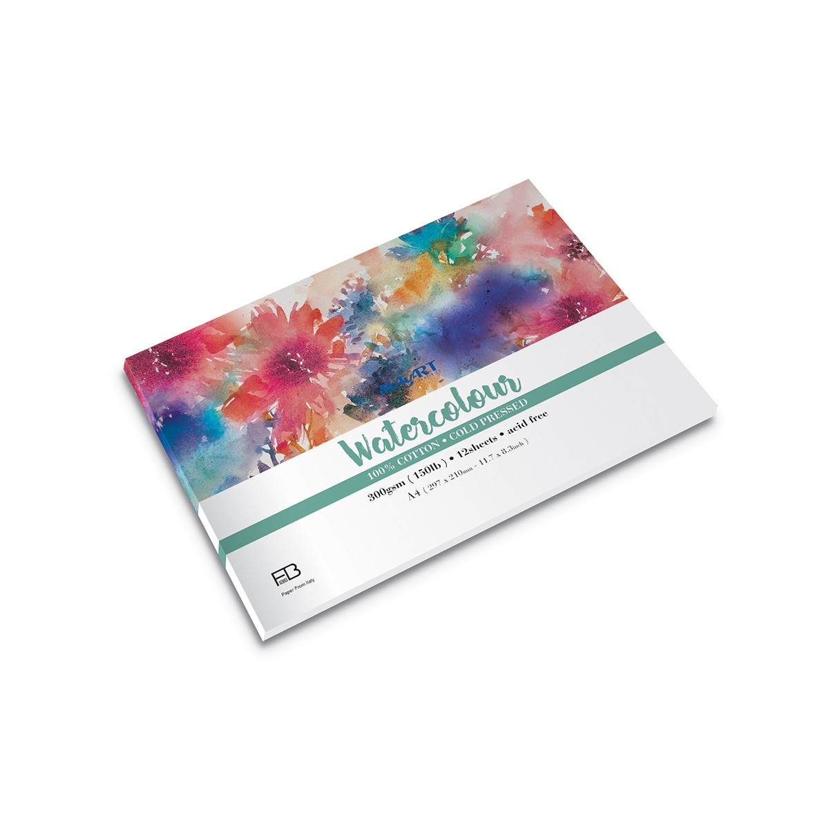 MAYART Creativity - 100% Cotton FB Series - Watercolour Painting Pad A4 (Cold Pressed)