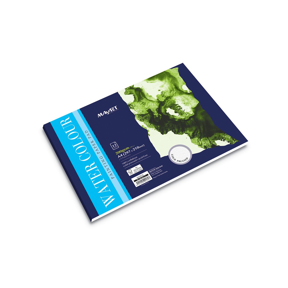 MAYART Creativity - Watercolor 100% Cellulose SC series - Watercolour Painting Pad A4 (Cold Pressed)
