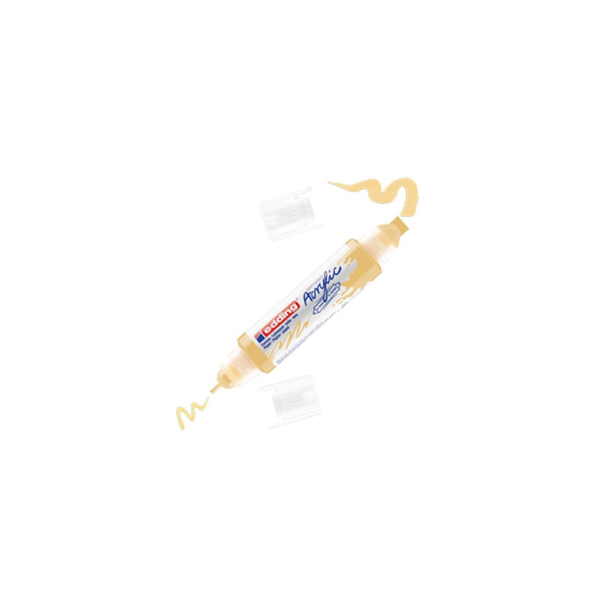 Εdding 5400 Ακρυλικός Μαρκαδόρος 3D Διπλής Μύτης 2-3mm/5-10mm Pastel yellow